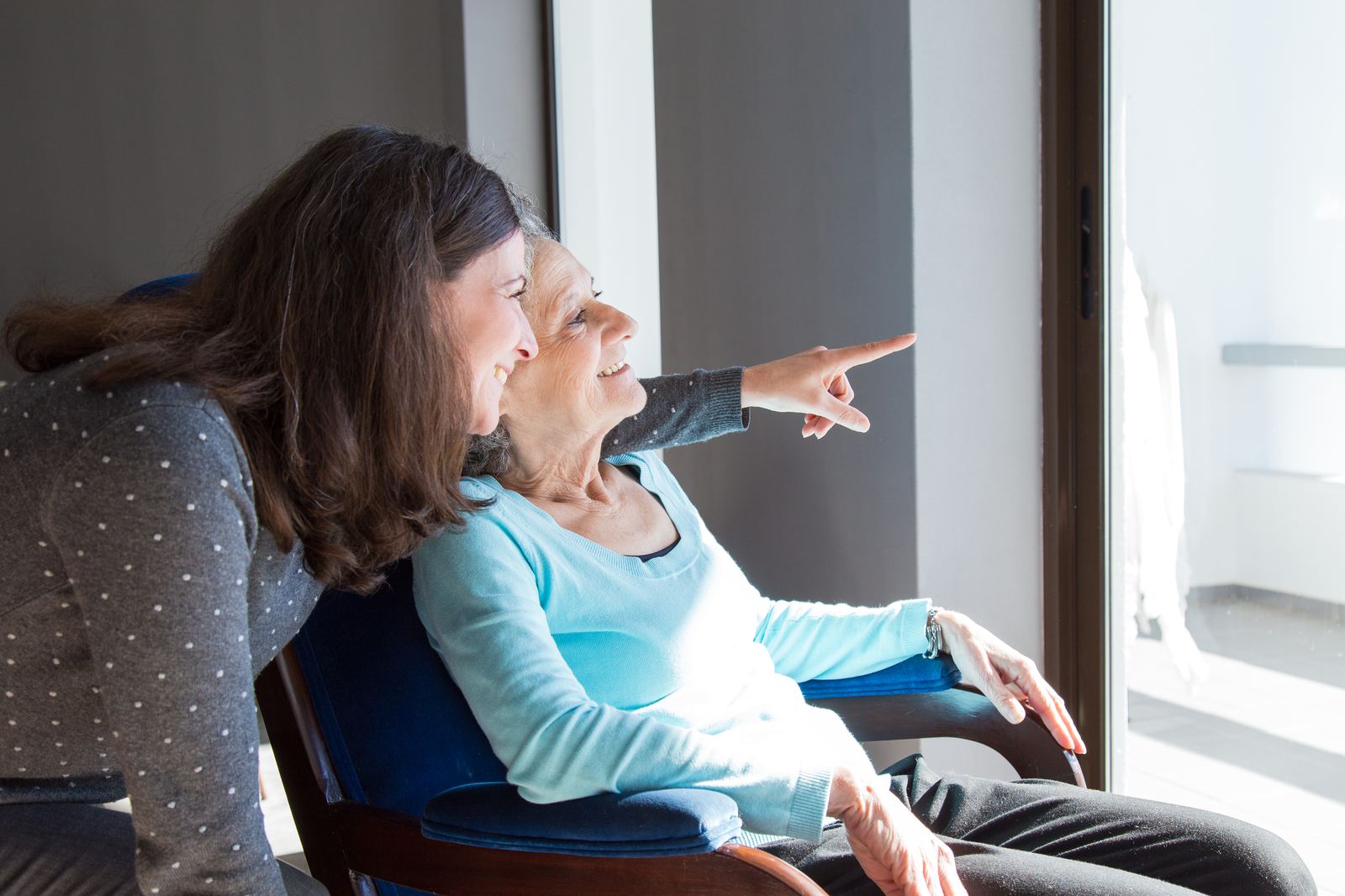 Caregiver providing round-the-clock support at home